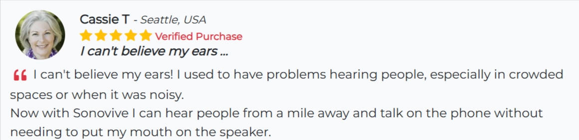 Sonovive Customer Reviews